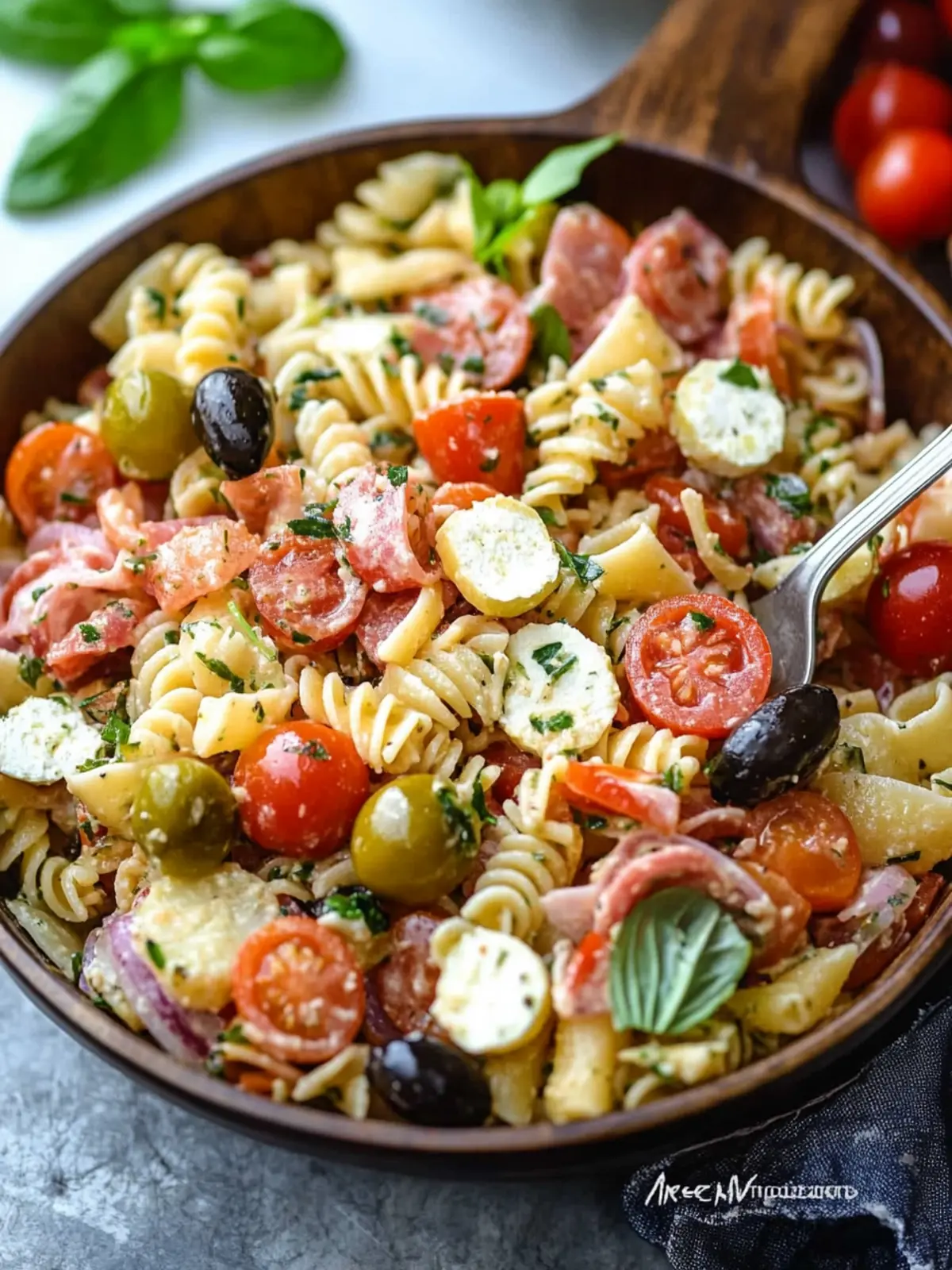 Savory Antipasto Pasta Salad: Zesty Flavor in Every Bite 3 Antipasto Pasta Salad