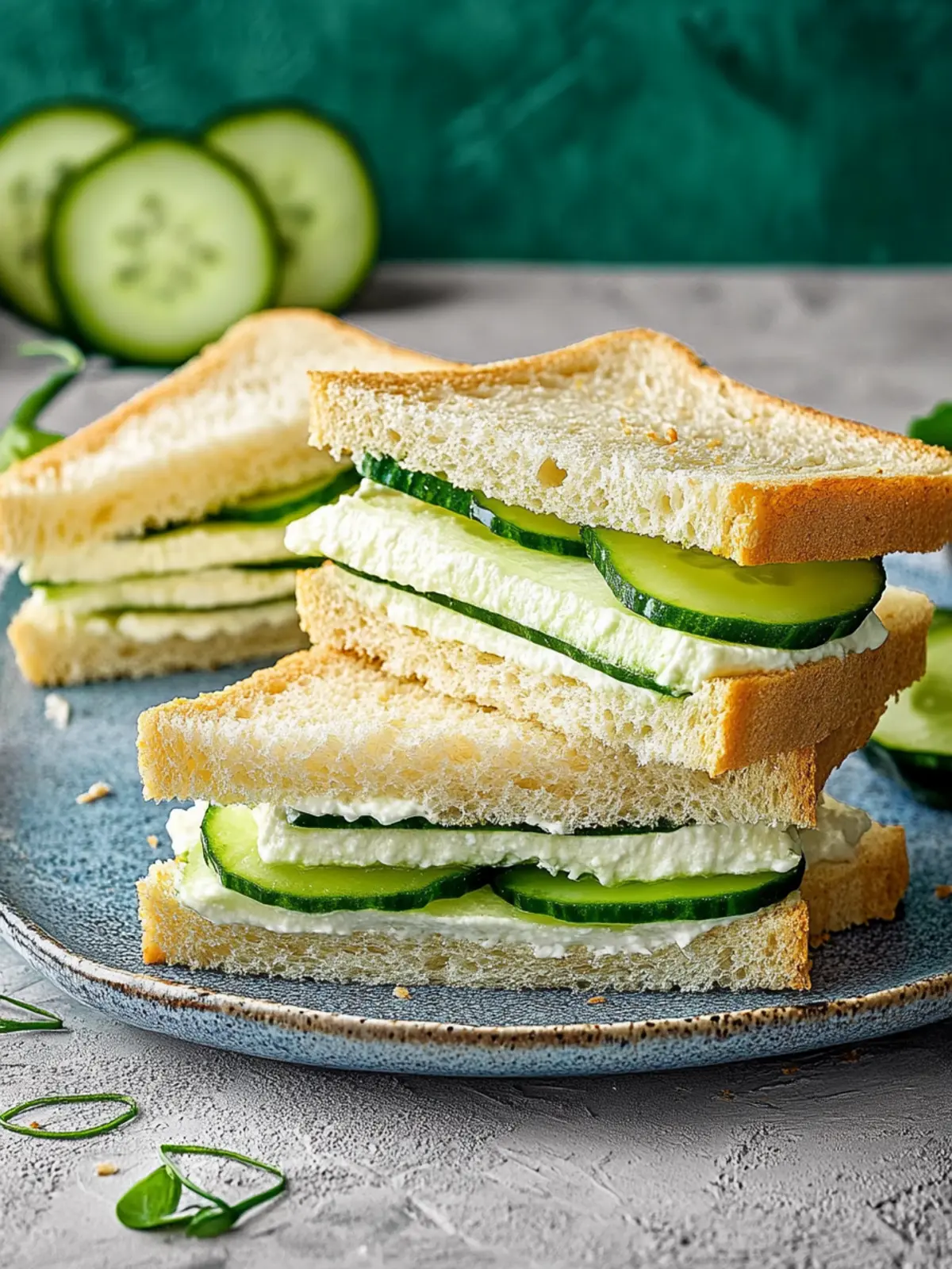 Classic Cucumber Sandwiches: Refreshing Delight for Any Gathering 2 Classic Cucumber Sandwiches