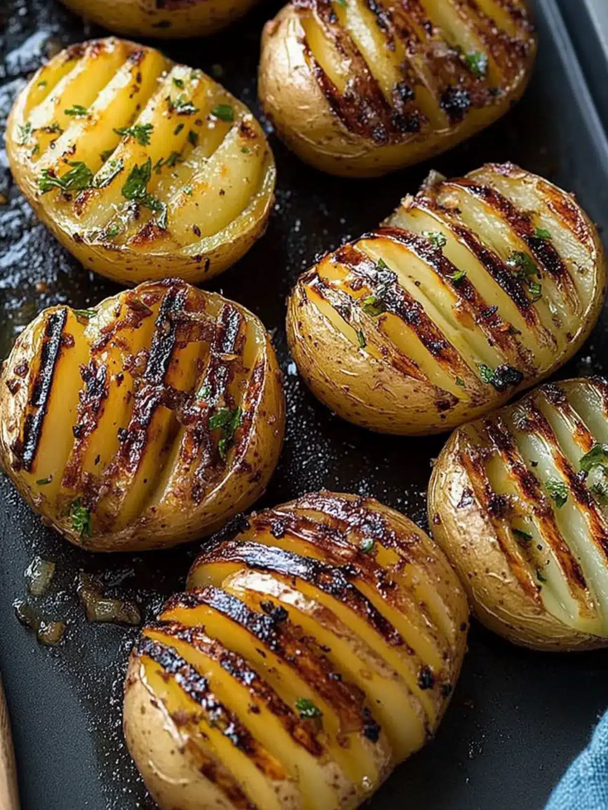 Grilled Potato Fans with Onions for a Summer Flavor Burst 4 Grilled Potato Fans with Onions