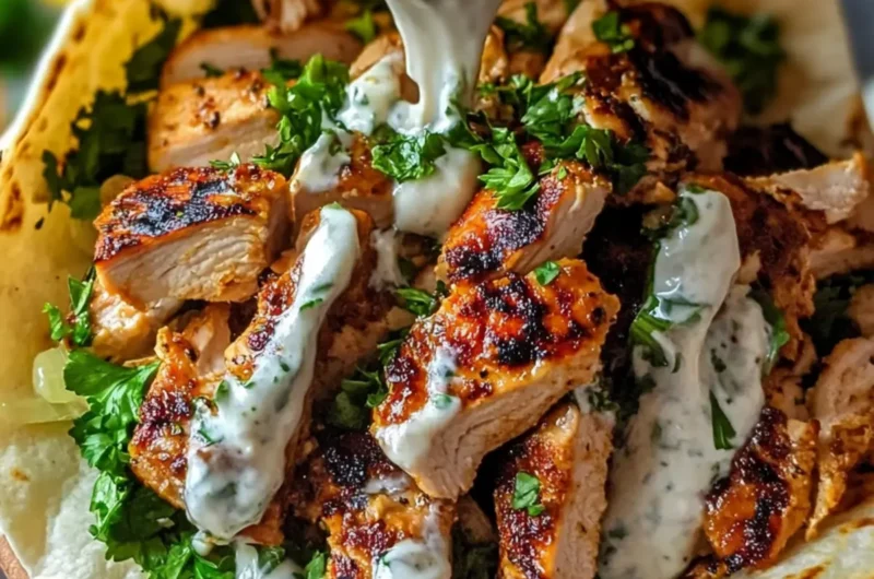 Chicken Shawarma with Garlic Sauce Recipe (Easy & Delicious)