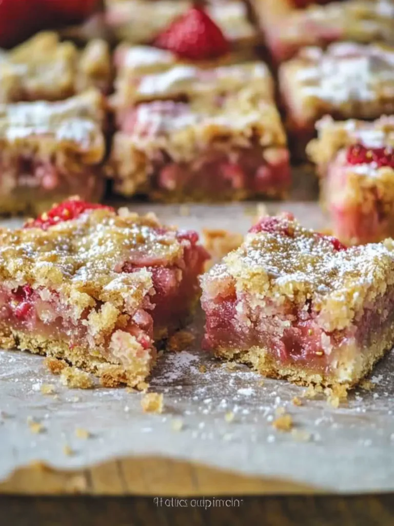 Strawberry-Rhubarb Dream Bars