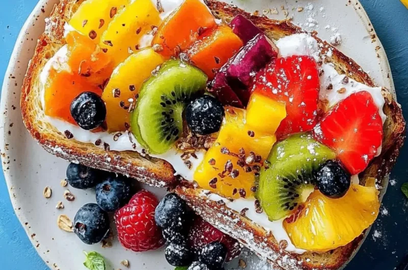 Rainbow Fruit Toast