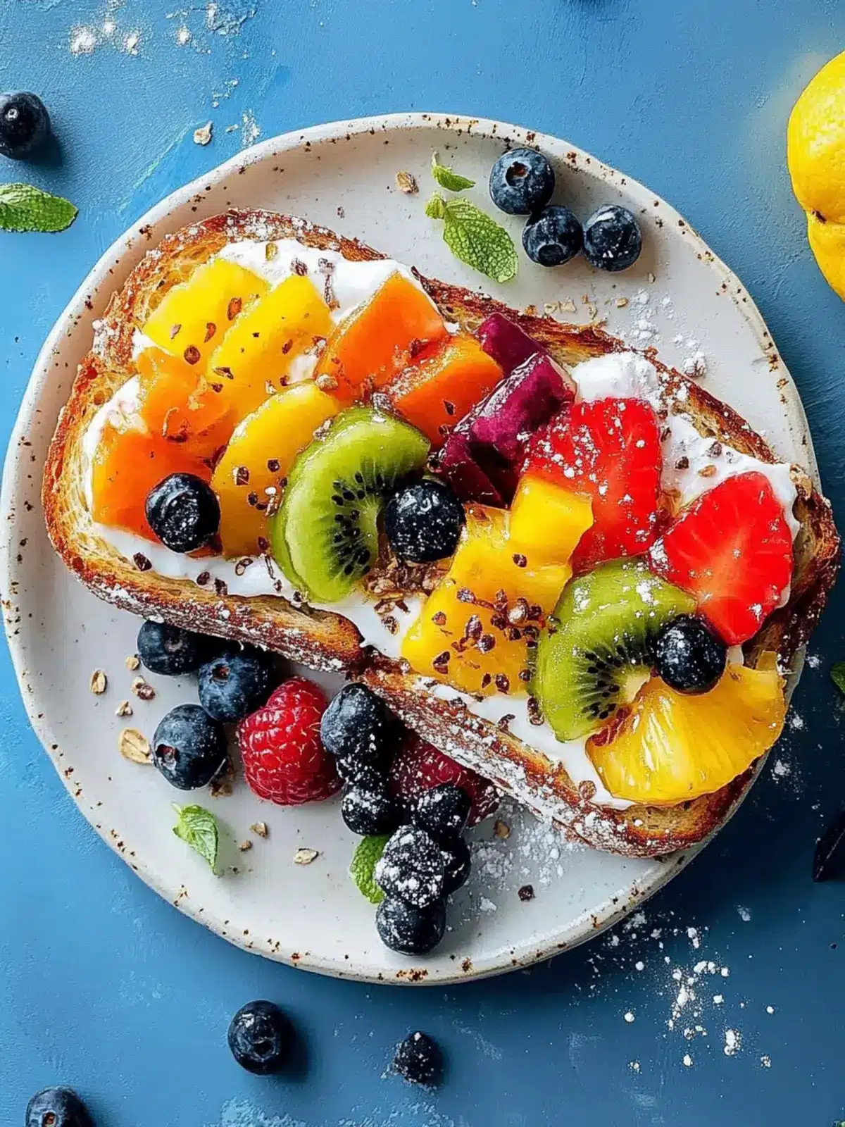 Vibrant Rainbow Fruit Toast: A Colorful Breakfast Delight 5 Rainbow Fruit Toast