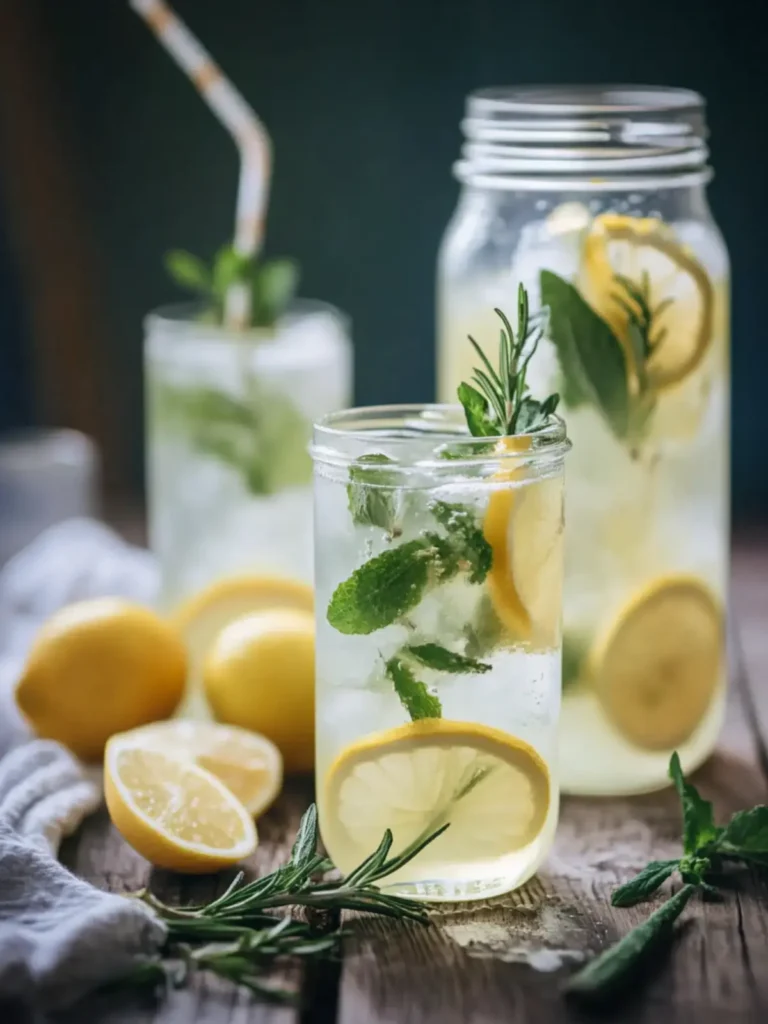 Refreshing Mint and Rosemary Lemonade with Vanilla Bliss 4 Mint and Rosemary Lemonade with Vanilla