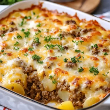 Cheesy Hamburger Potato Casserole: Comfort Food Bliss! 9 Cheesy Hamburger Potato Casserole