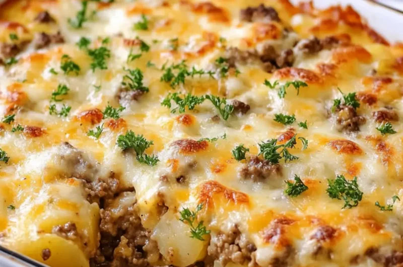 Cheesy Hamburger Potato Casserole