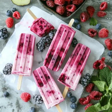 Berry Yogurt Popsicles