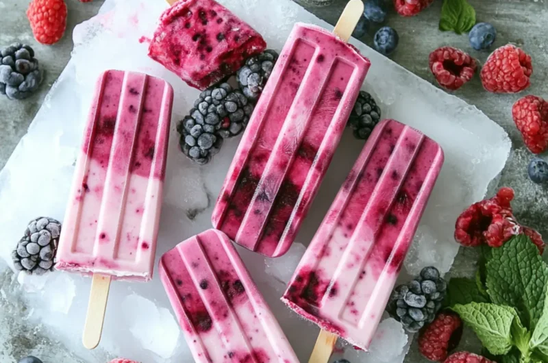 Berry Yogurt Popsicles