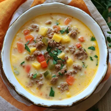 Instant Pot Cheeseburger Soup