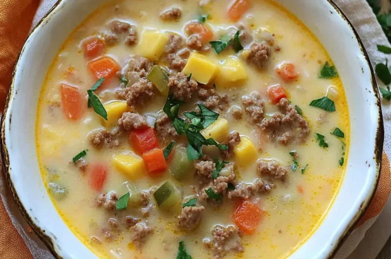 Instant Pot Cheeseburger Soup