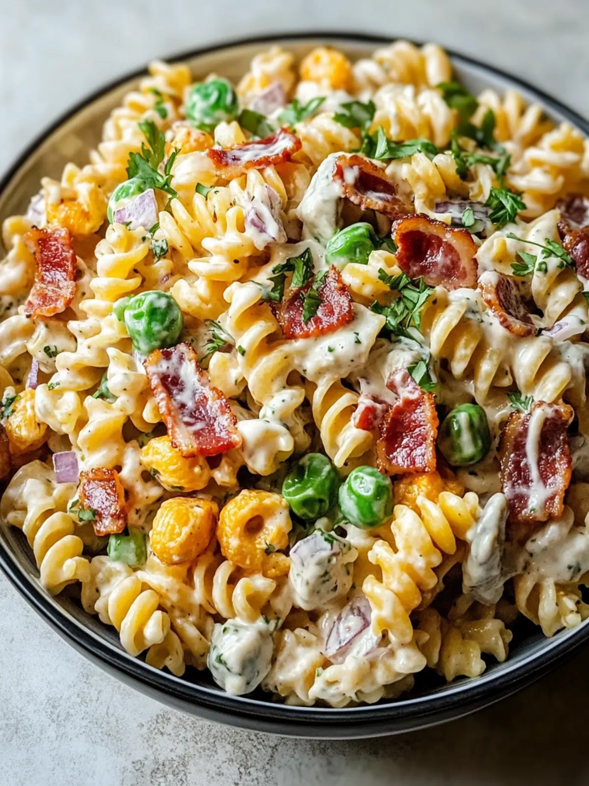 Bacon Ranch Pasta Salad That Everyone Will Love 3 Bacon Ranch Pasta Salad