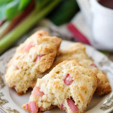 Easy Rhubarb Scones