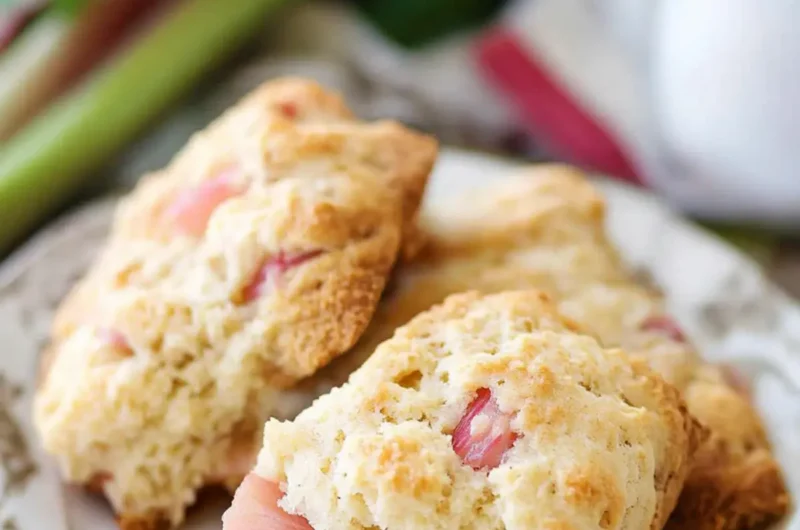 Easy Rhubarb Scones