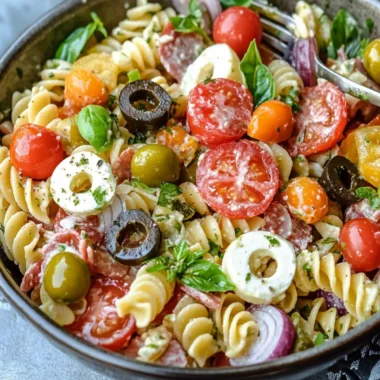 Savory Antipasto Pasta Salad: Zesty Flavor in Every Bite 9 Antipasto Pasta Salad