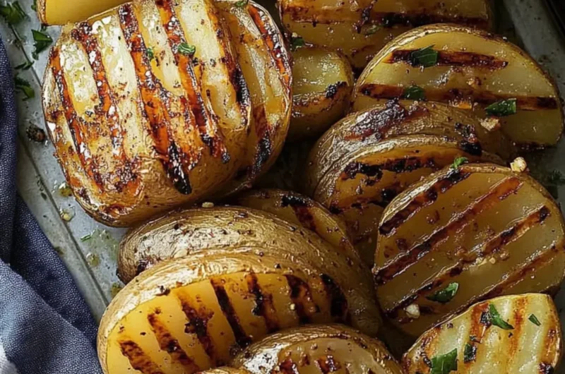 Grilled Potato Fans with Onions