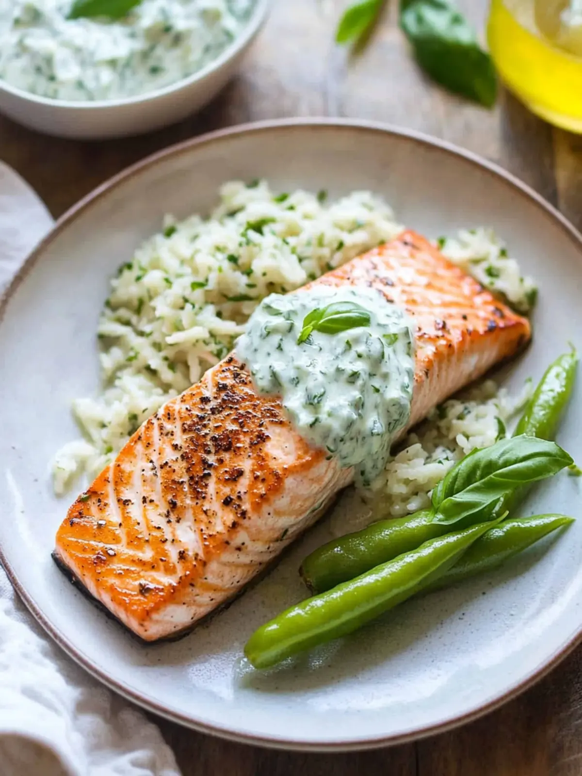 15-Minute Pan Seared Salmon with Zesty Basil Tzatziki Bliss 4 15-Minute Pan Seared Salmon with Basil Tzatziki