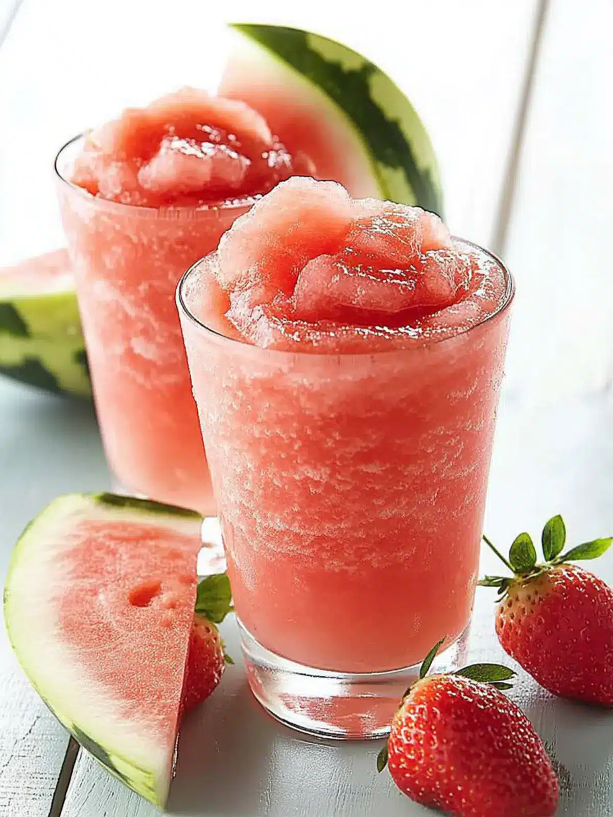 Refreshing Strawberry Watermelon Slush for Hot Summer Days 4 Strawberry Watermelon Slush