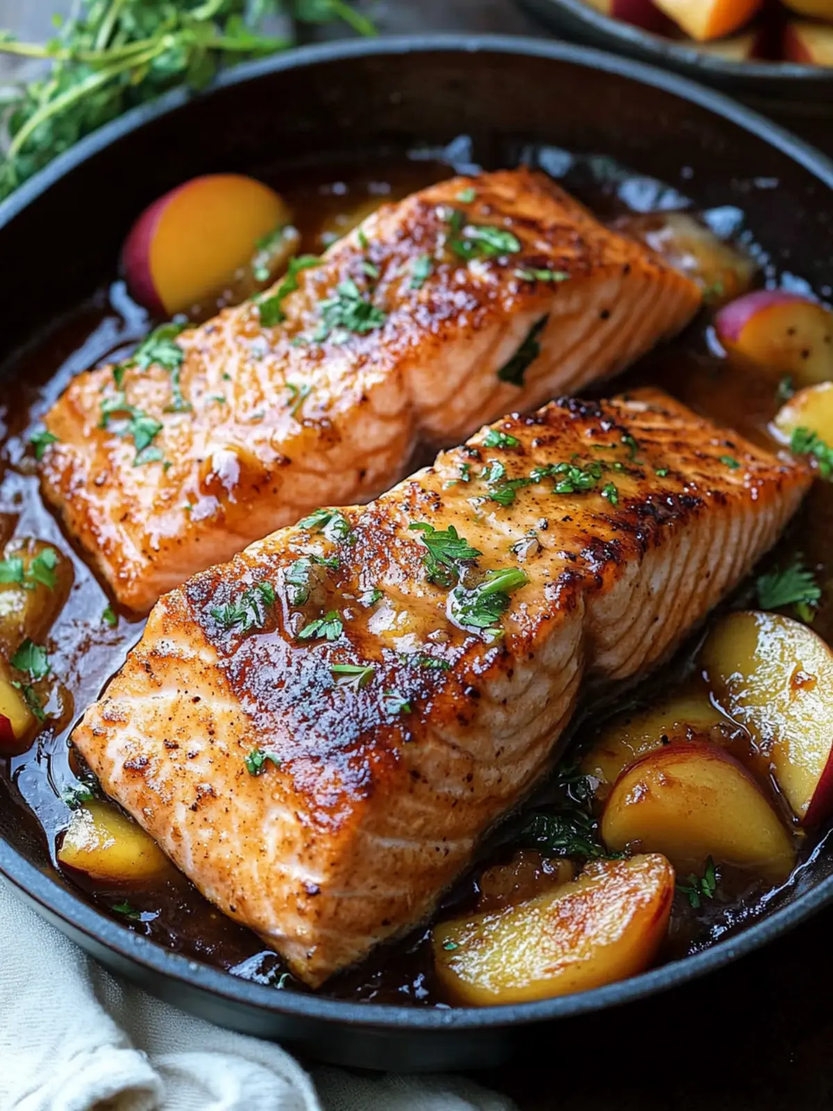 Bourbon Peach Roasted Salmon: A Sweet & Savory Delight 5 Bourbon Peach Roasted Salmon