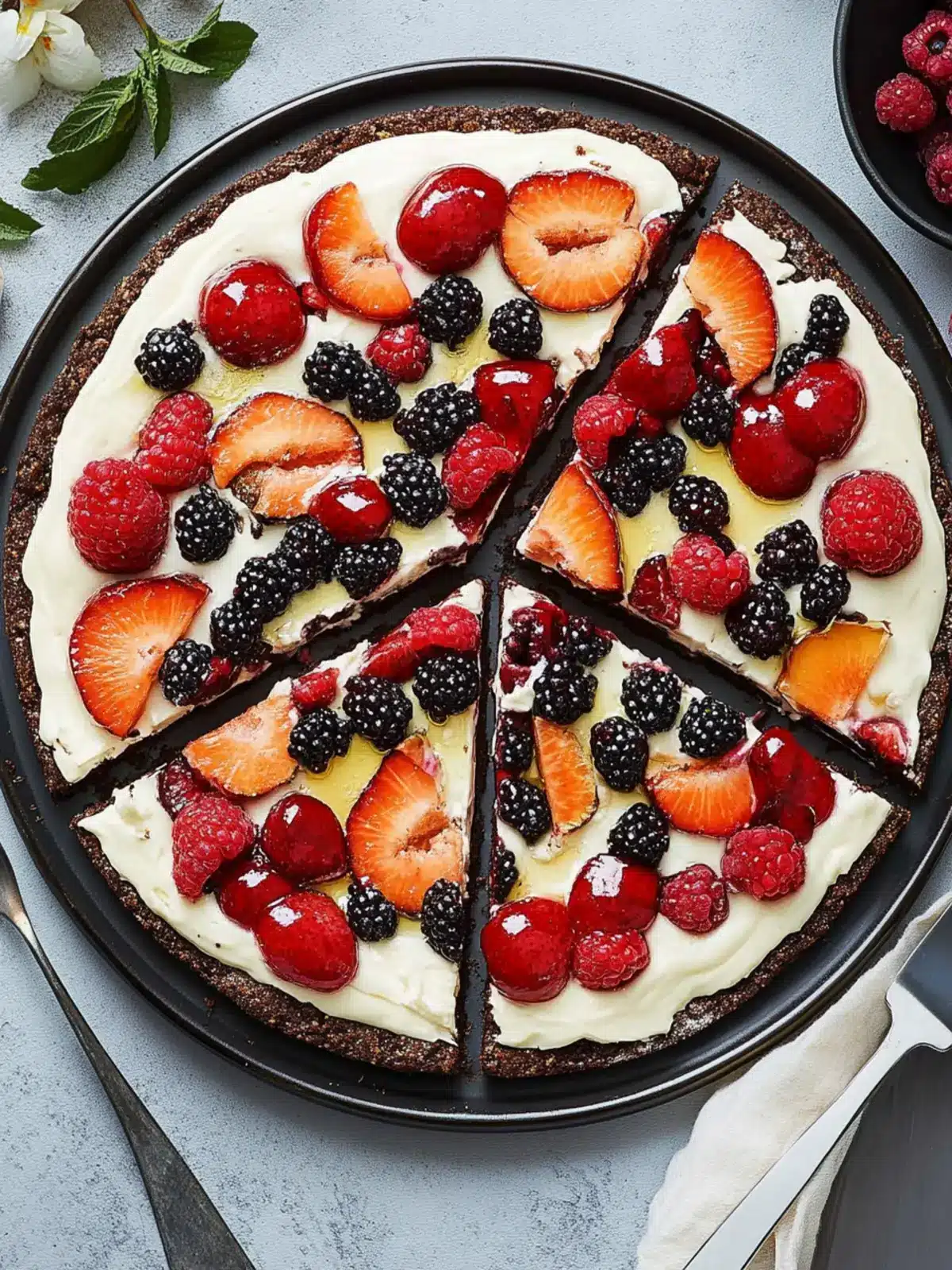 Delicious Brownie Fruit Pizza: The Ultimate No-Bake Treat 2 Brownie Fruit Pizza
