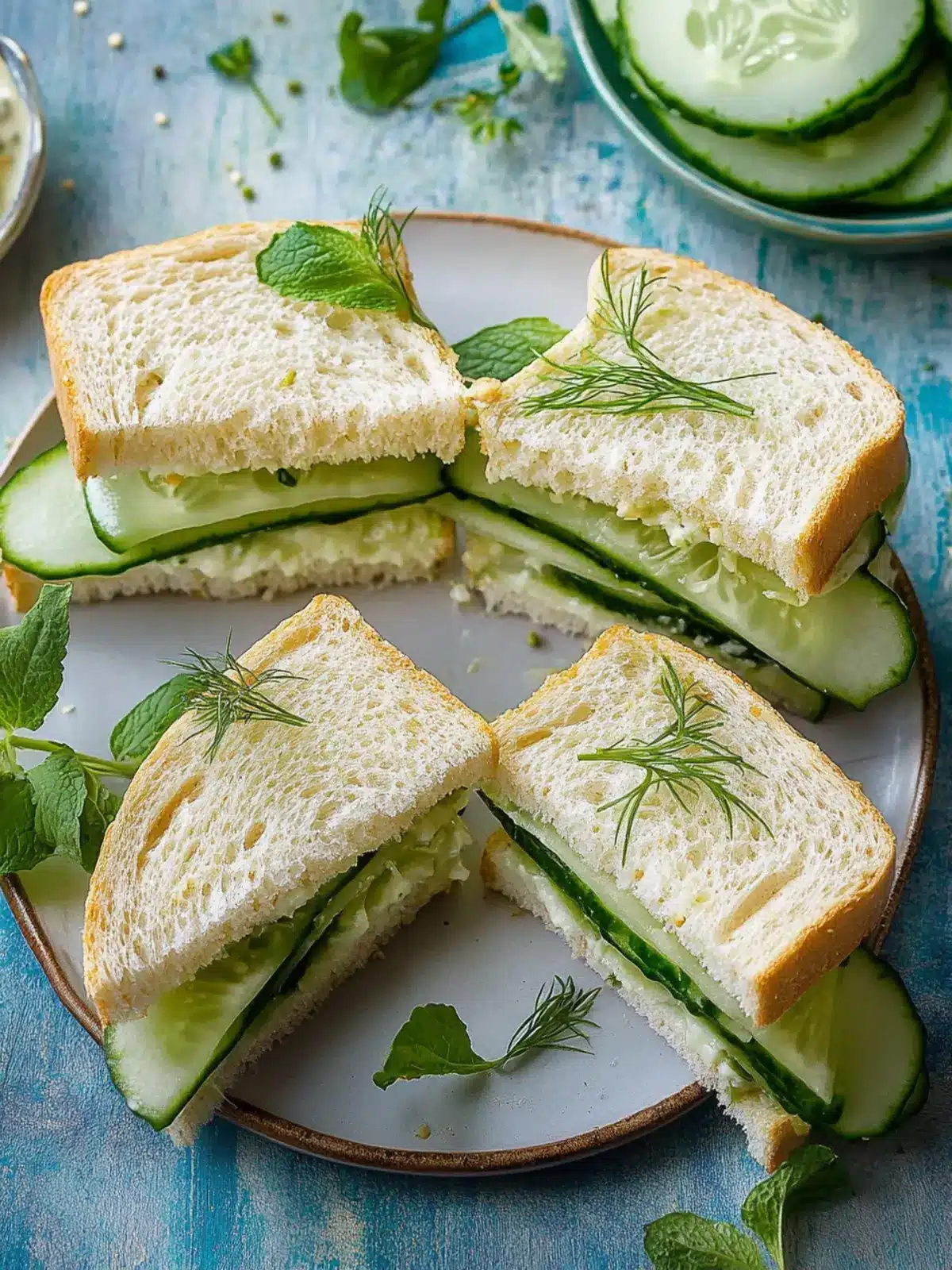 Classic Cucumber Sandwiches: Refreshing Delight for Any Gathering 3 Classic Cucumber Sandwiches