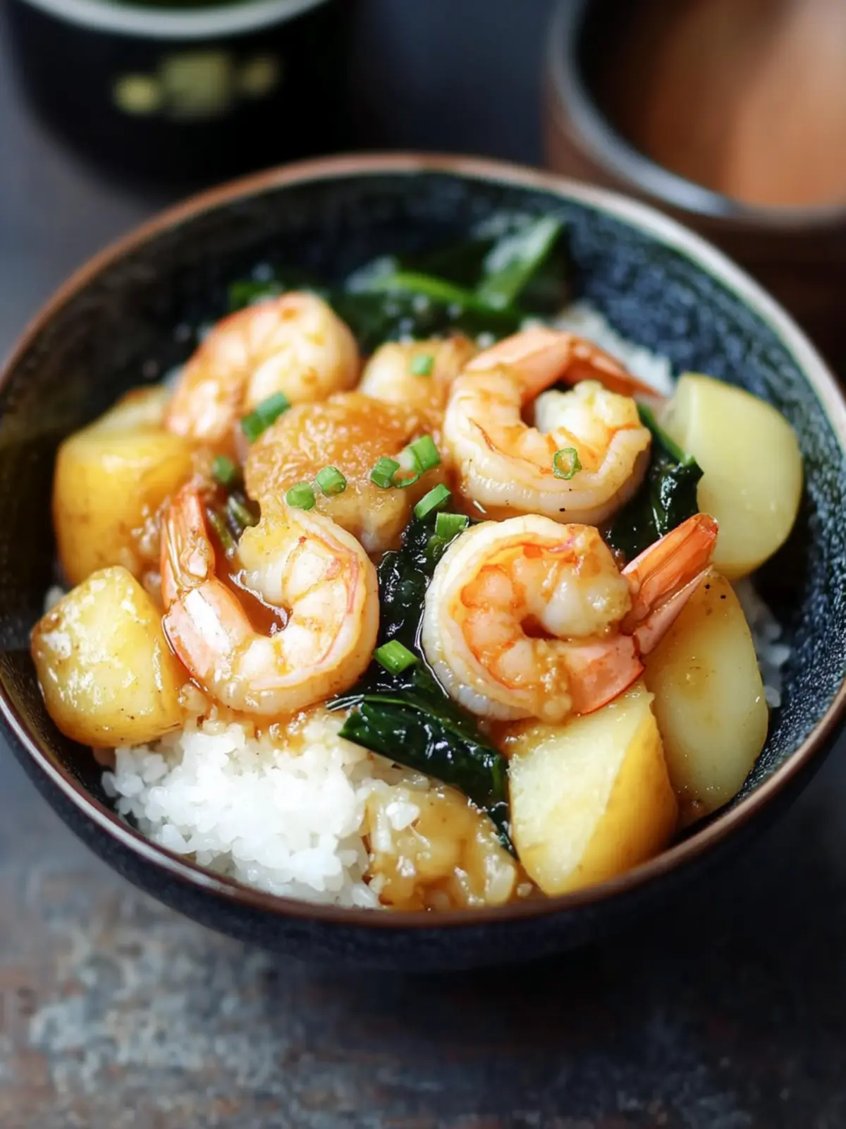 Delicious Shrimp and Potato Ankake Donburi for Quick Dinners 4 Shrimp and Potato Ankake Donburi