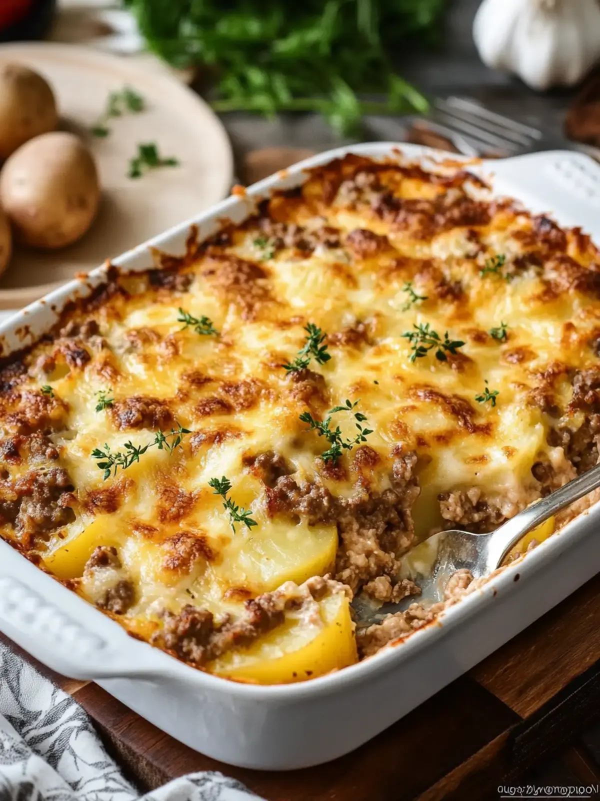 Cheesy Hamburger Potato Casserole: Comfort Food Bliss! 4 Cheesy Hamburger Potato Casserole