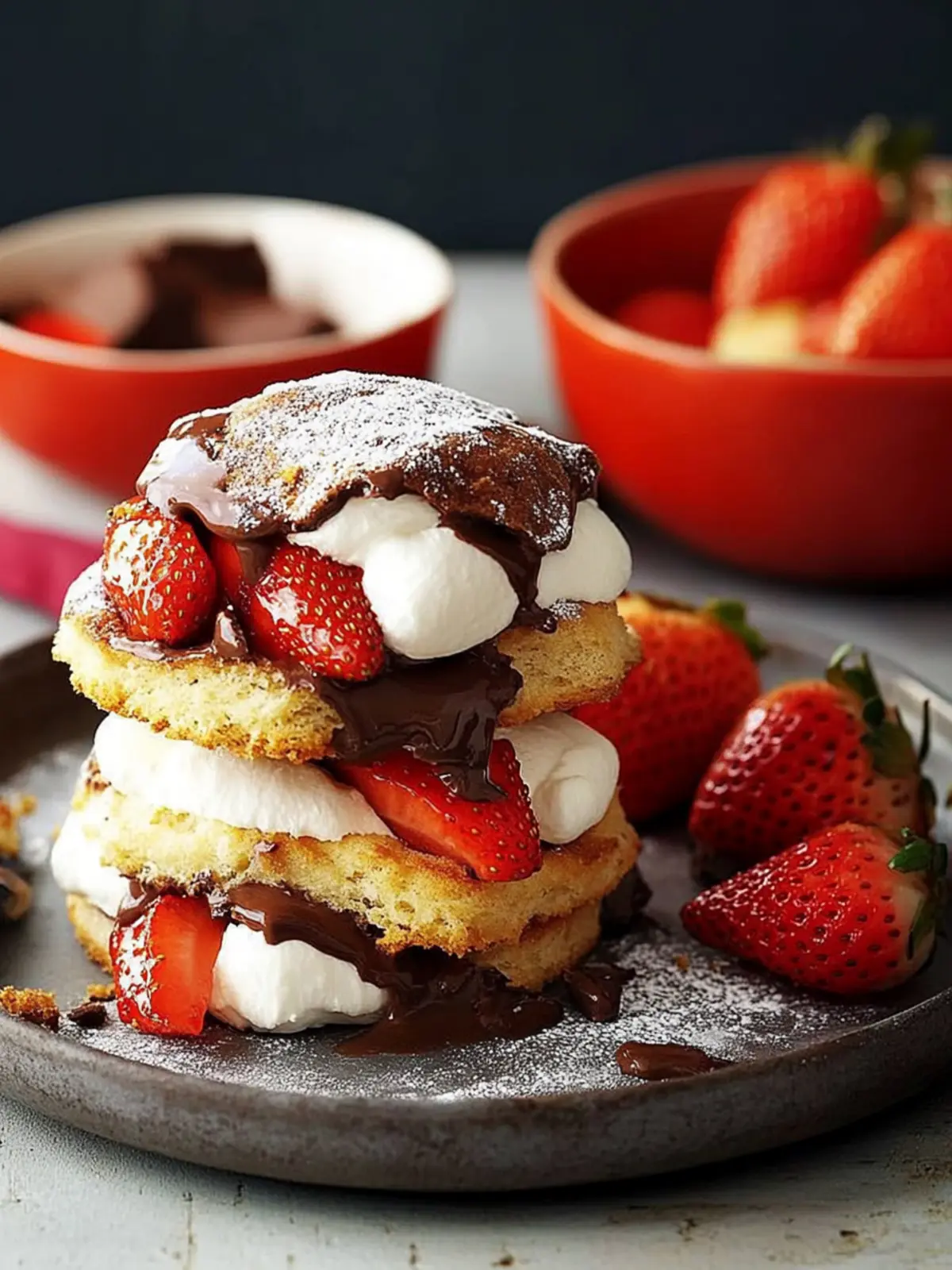 Decadent Chocolate Lover’s Strawberry Shortcakes in 35 Minutes 2 Chocolate Lover’s Strawberry Shortcakes