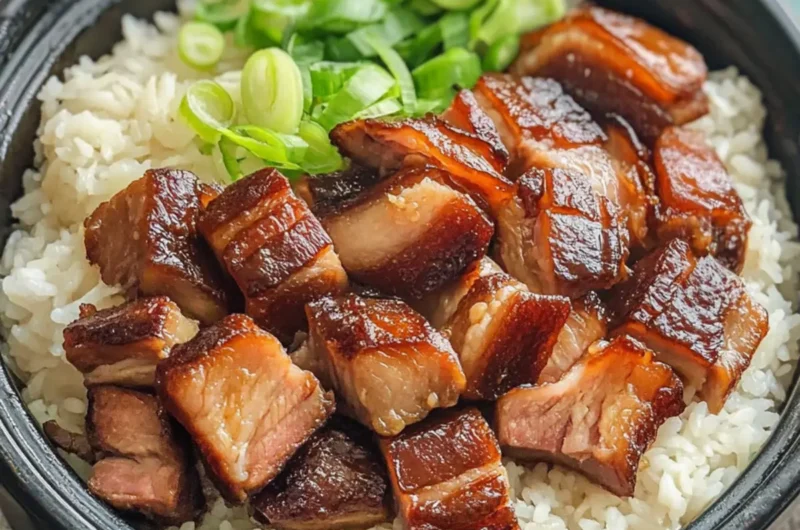 Taiwanese Braised Pork Belly Rice (Lu Rou Fan)- Made EASY!