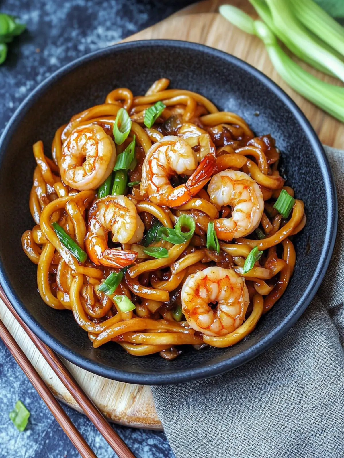 20-Minute Yaki Udon with Shrimp for Quick Comfort Food 2 Yaki Udon with Shrimp (Japanese Stir Fried Noodles)