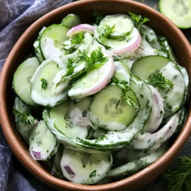 Homestyle Creamy Cucumber Salad: Refreshing Summer Delight 10 Homestyle Creamy Cucumber Salad