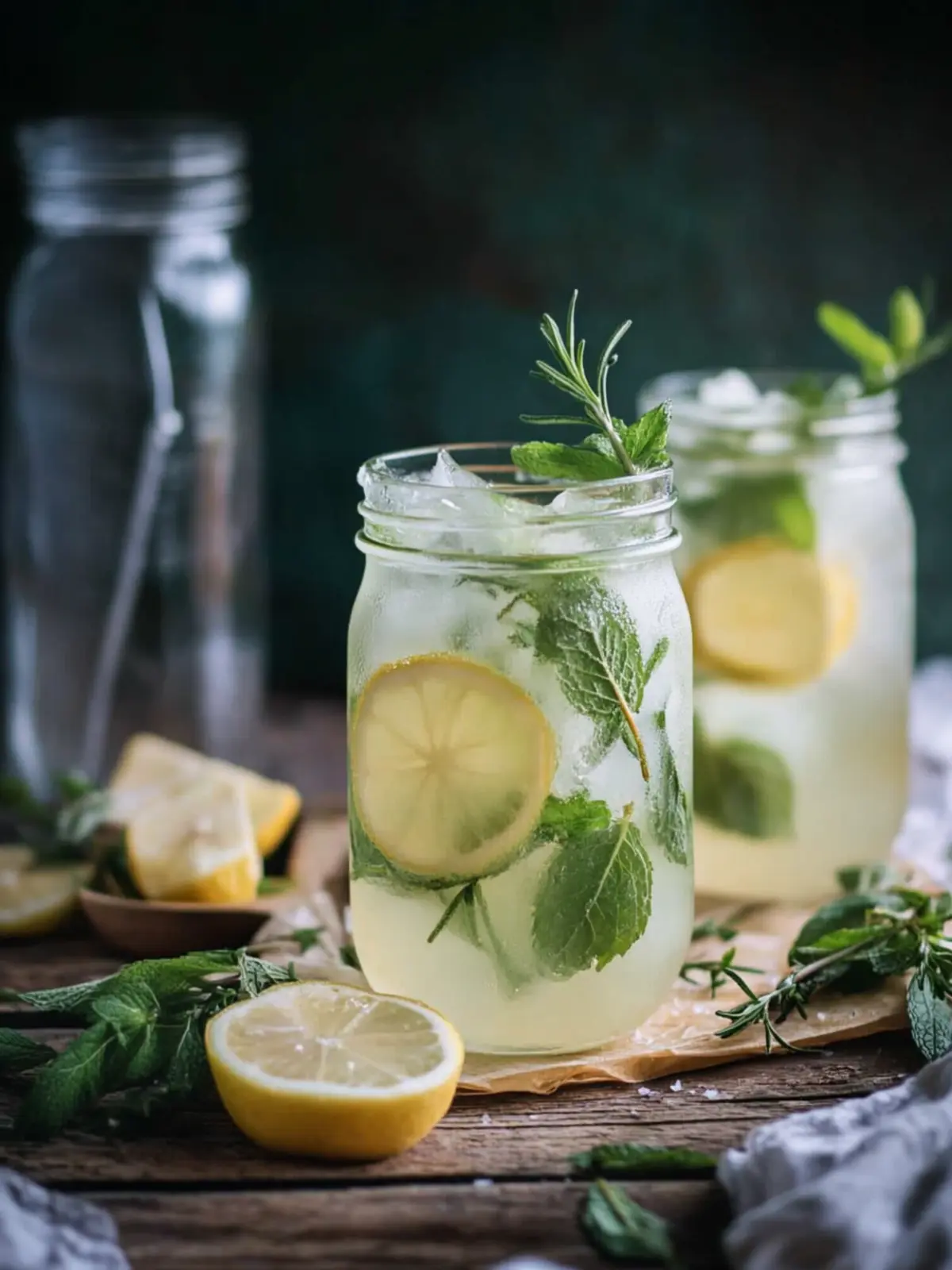 Refreshing Mint and Rosemary Lemonade with Vanilla Bliss 2 Mint and Rosemary Lemonade with Vanilla