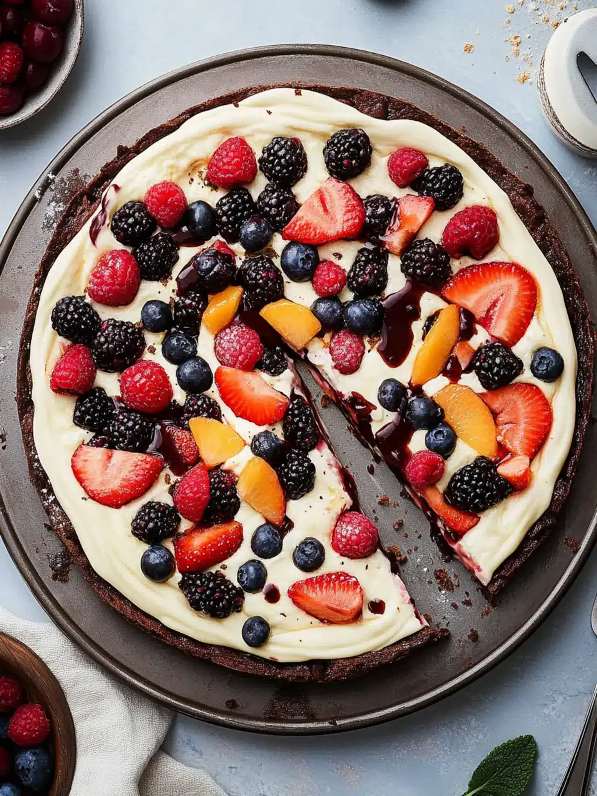 Delicious Brownie Fruit Pizza: The Ultimate No-Bake Treat 3 Brownie Fruit Pizza