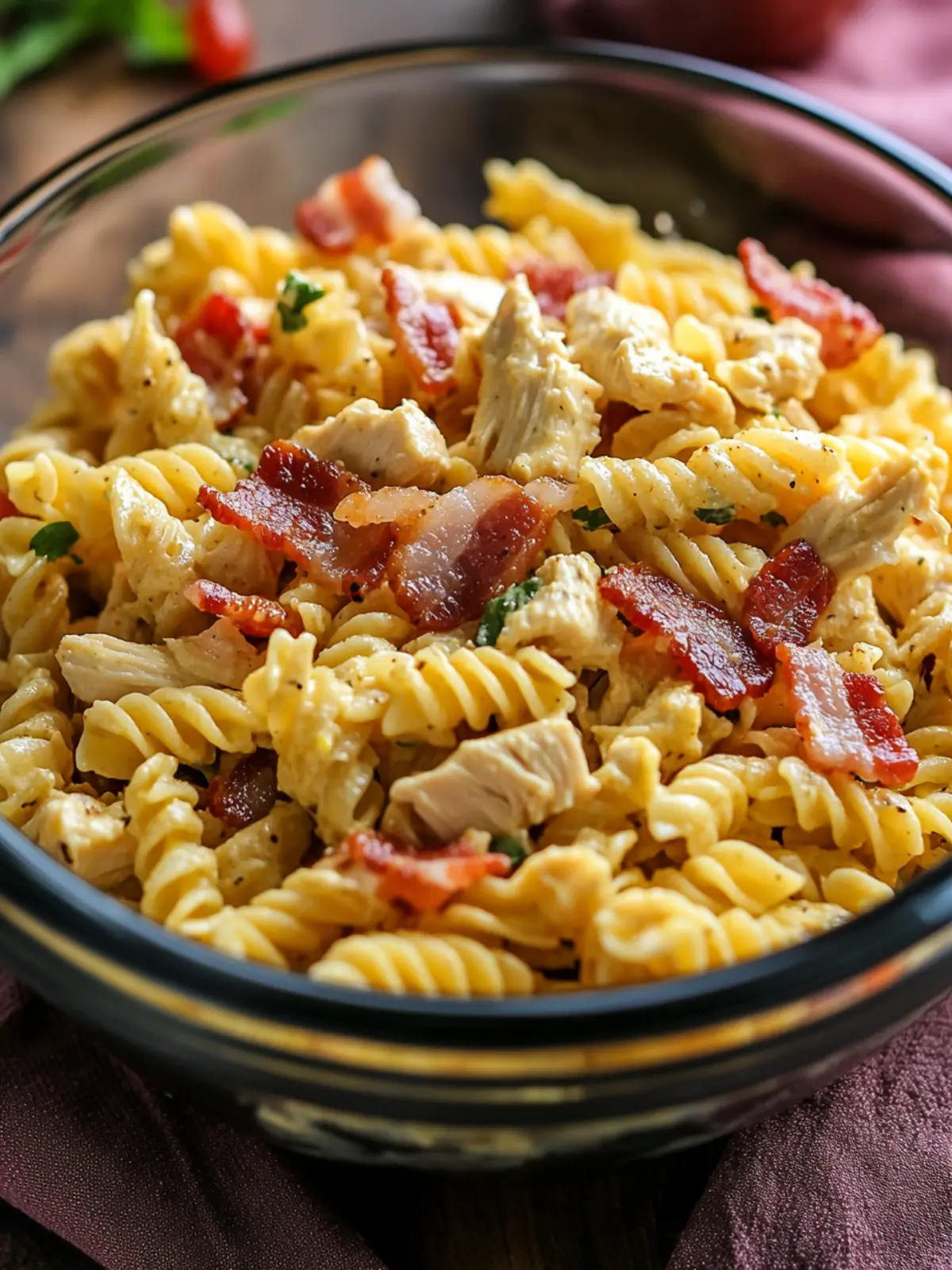 Chicken Bacon Ranch Pasta Salad