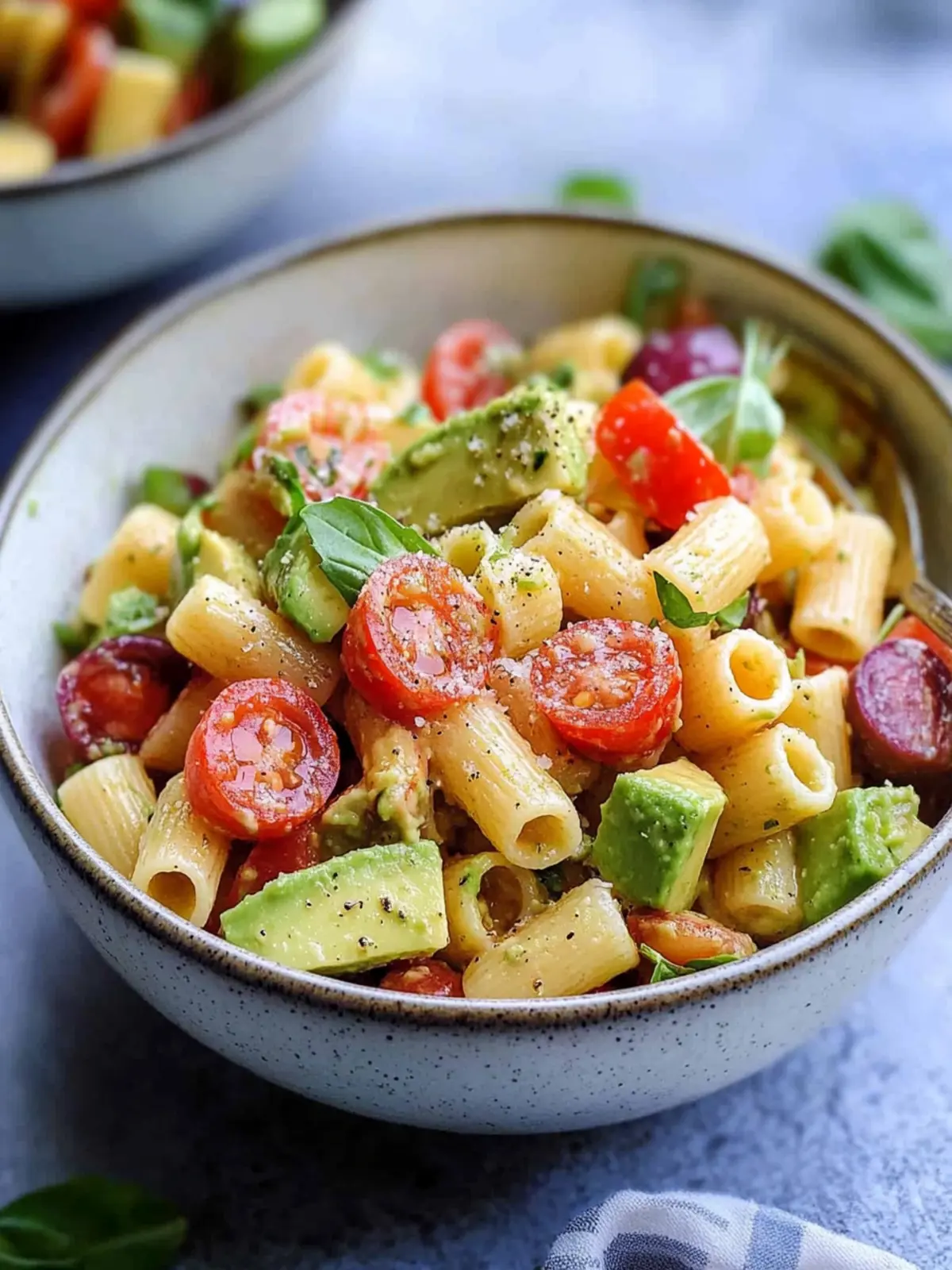 Vegan Avocado Pasta Salad