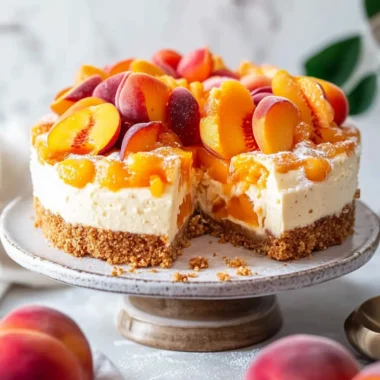 Peach Cobbler Cheesecake