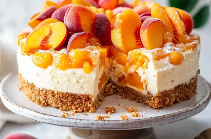 Peach Cobbler Cheesecake
