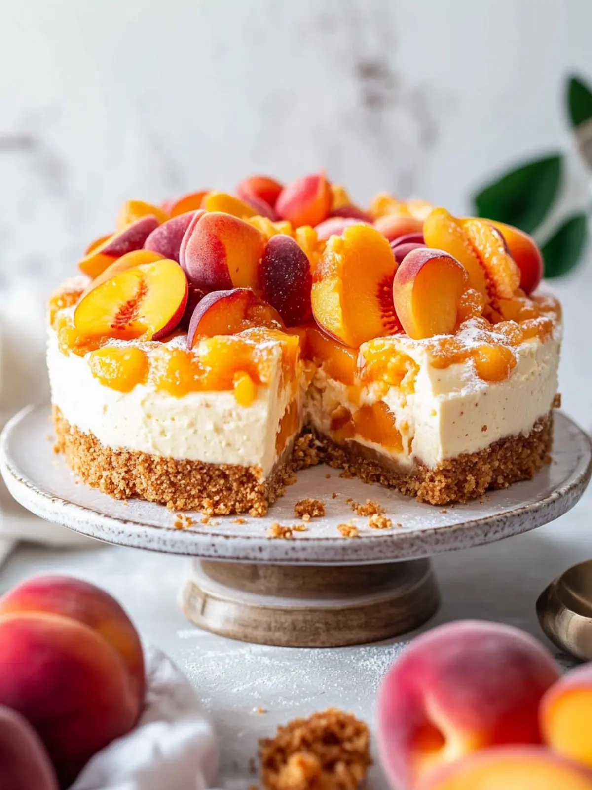 Peach Cobbler Cheesecake