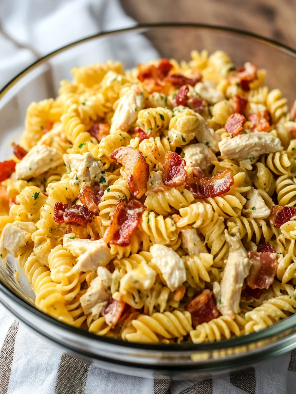Chicken Bacon Ranch Pasta Salad