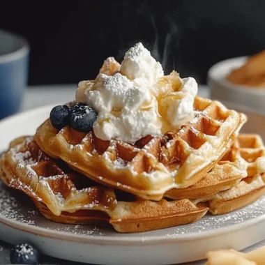 Apple Pie Ricotta Waffles