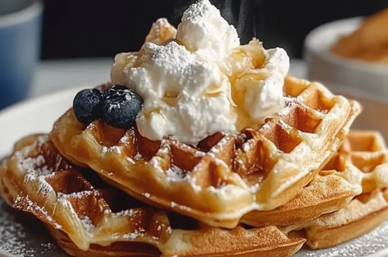 Apple Pie Ricotta Waffles