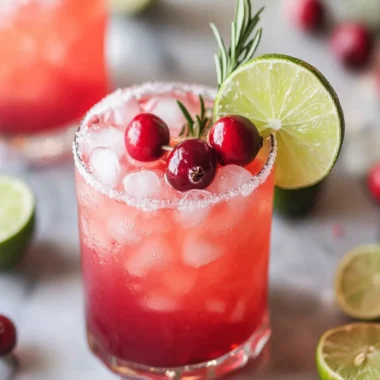Cranberry Lime Margarita Mocktail