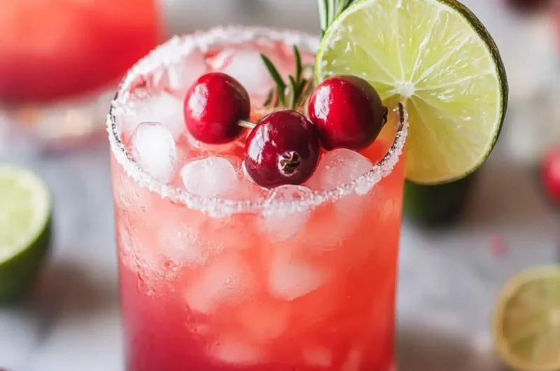Cranberry Lime Margarita Mocktail