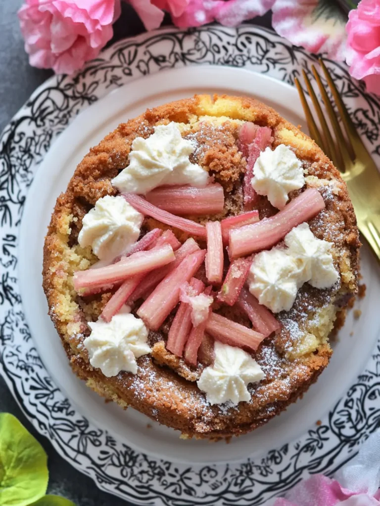 Old Fashioned Rhubarb Cake
