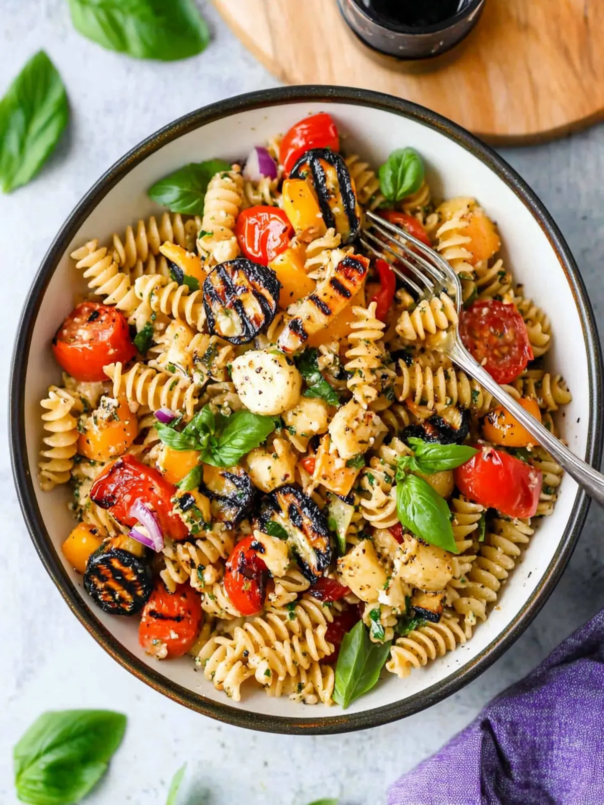 Balsamic Pasta Salad with Grilled Vegetables