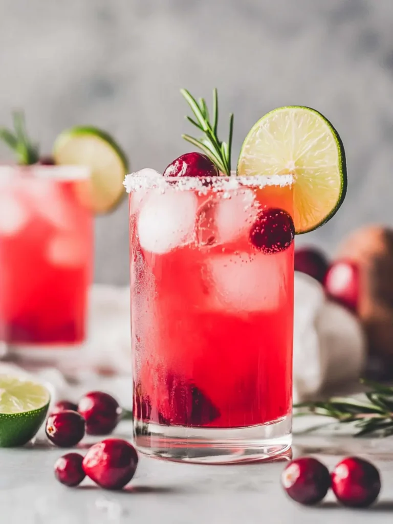 Cranberry Lime Margarita Mocktail