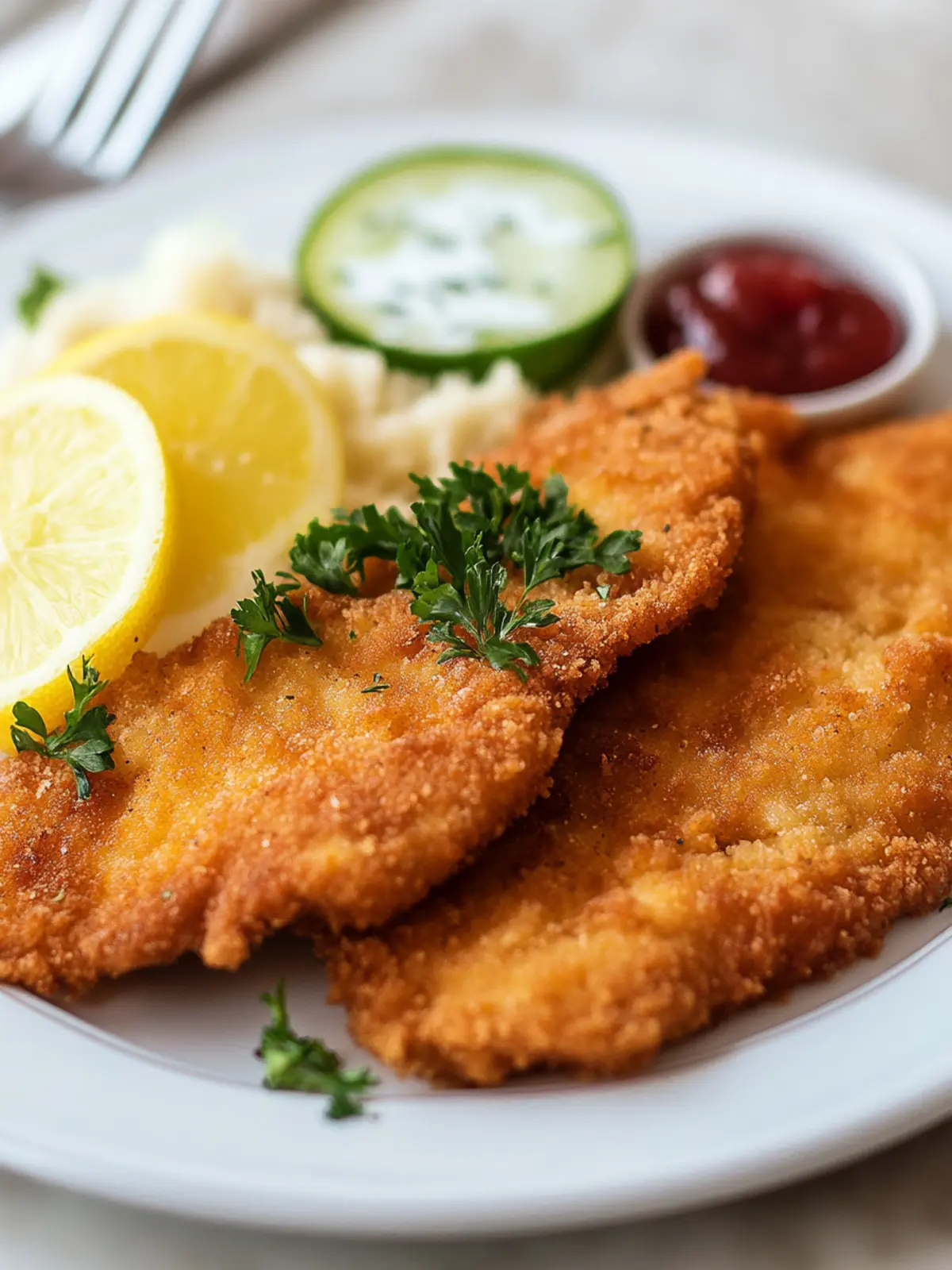 Crispy German Wiener Schnitzel: A Comfort Food Masterpiece 5 German Wiener Schnitzel (Breaded Veal Cutlet)