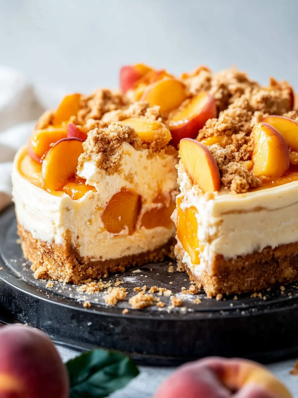 Peach Cobbler Cheesecake
