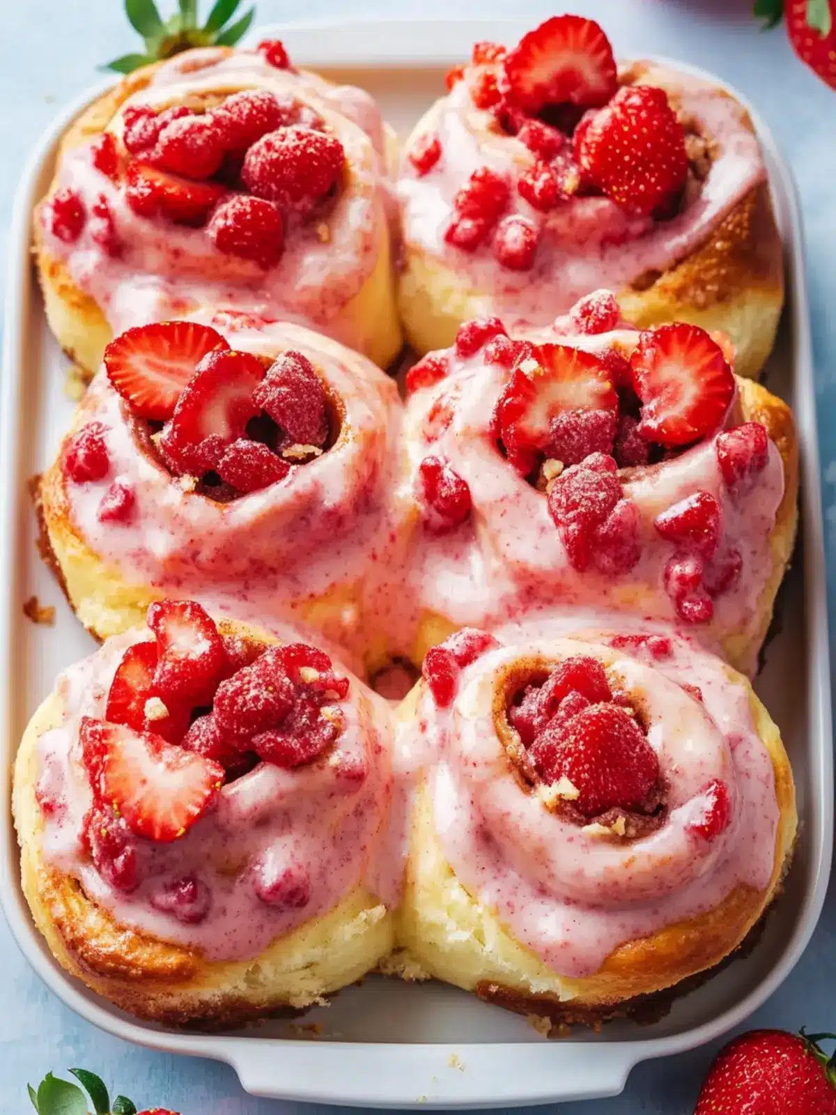 Strawberry Crunch Cinnamon Rolls That Will Brighten Your Morning 4 Strawberry Crunch Cinnamon Rolls