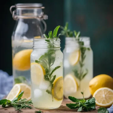 Refreshing Mint and Rosemary Lemonade with Vanilla Bliss 9 Mint and Rosemary Lemonade with Vanilla