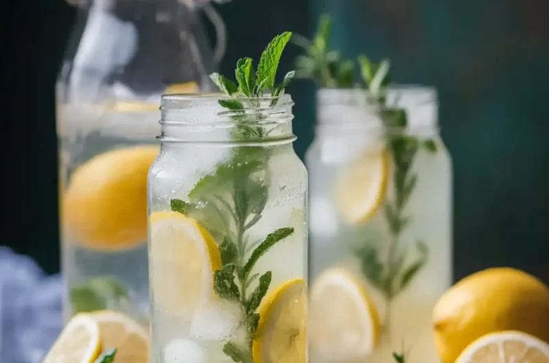 Mint and Rosemary Lemonade with Vanilla
